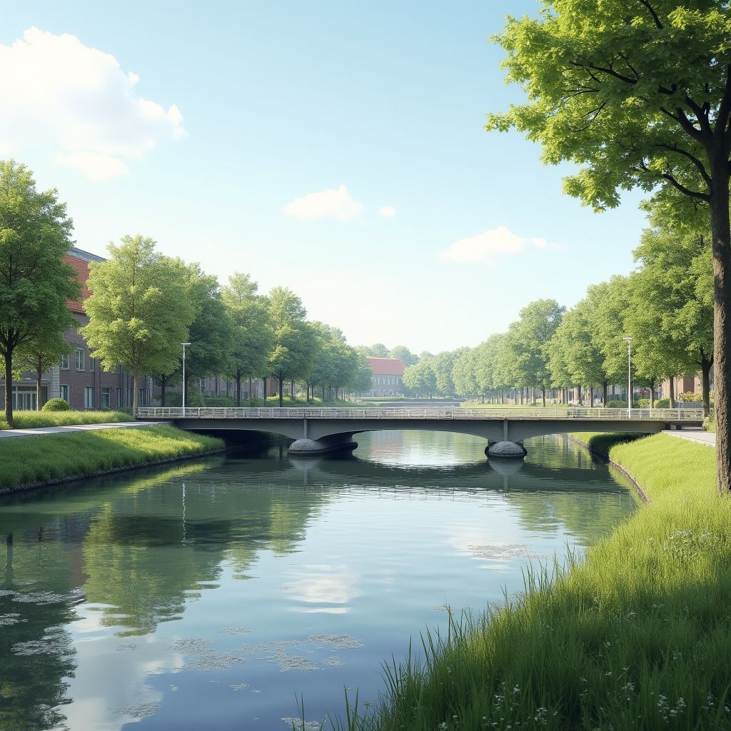 Marijkebruggetje Park Nuenen pas juli klaar door vertraging