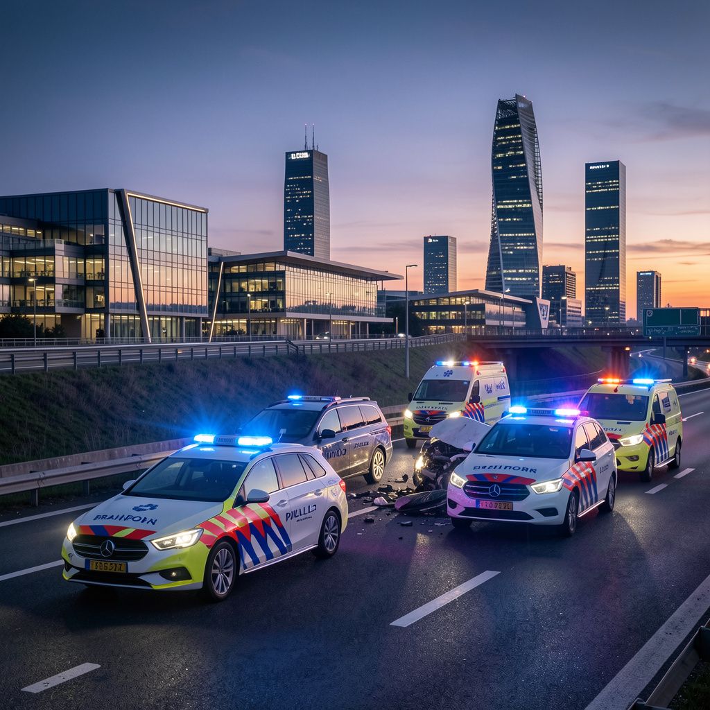 Hulpdiensten rukken herhaaldelijk uit voor verkeersongevallen rond Eindhoven