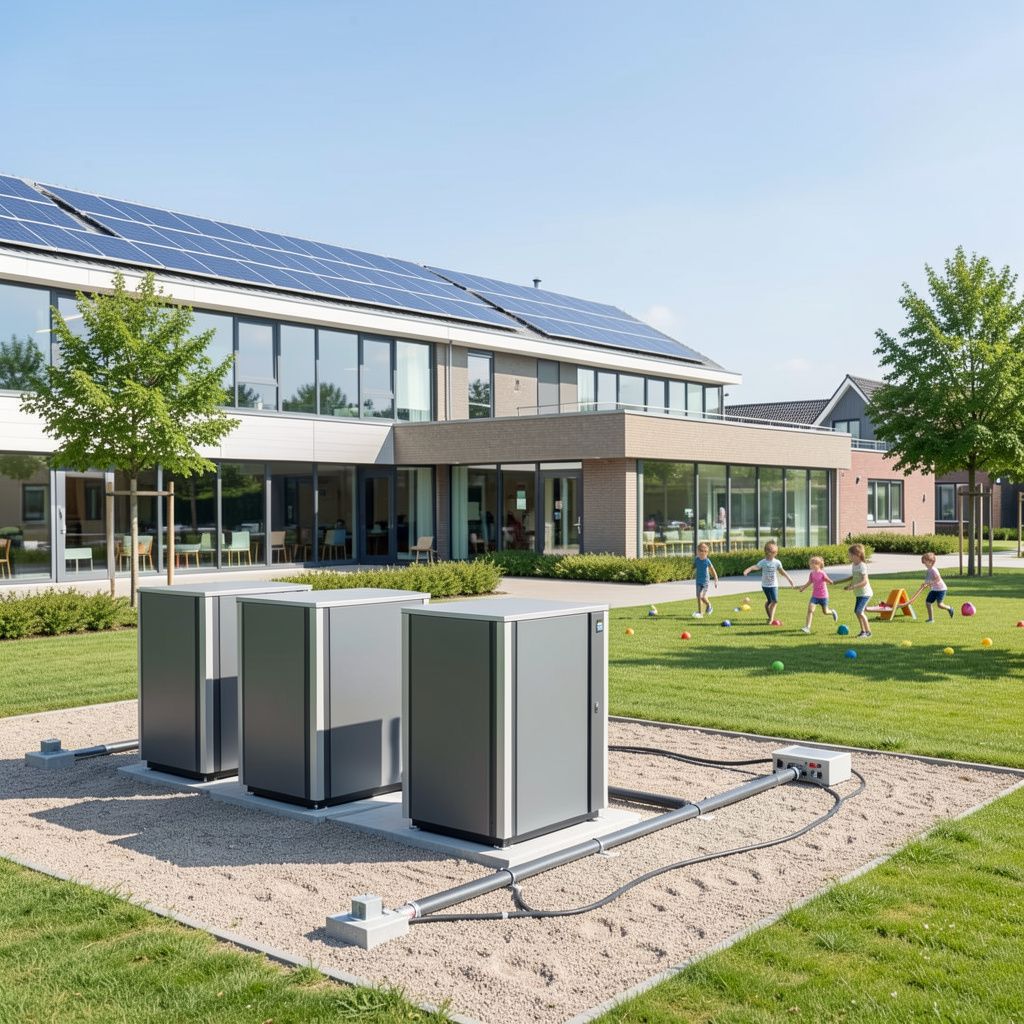 Gemeente Veldhoven vervangt oude biodieselgenerator door schone accu's bij basisschool