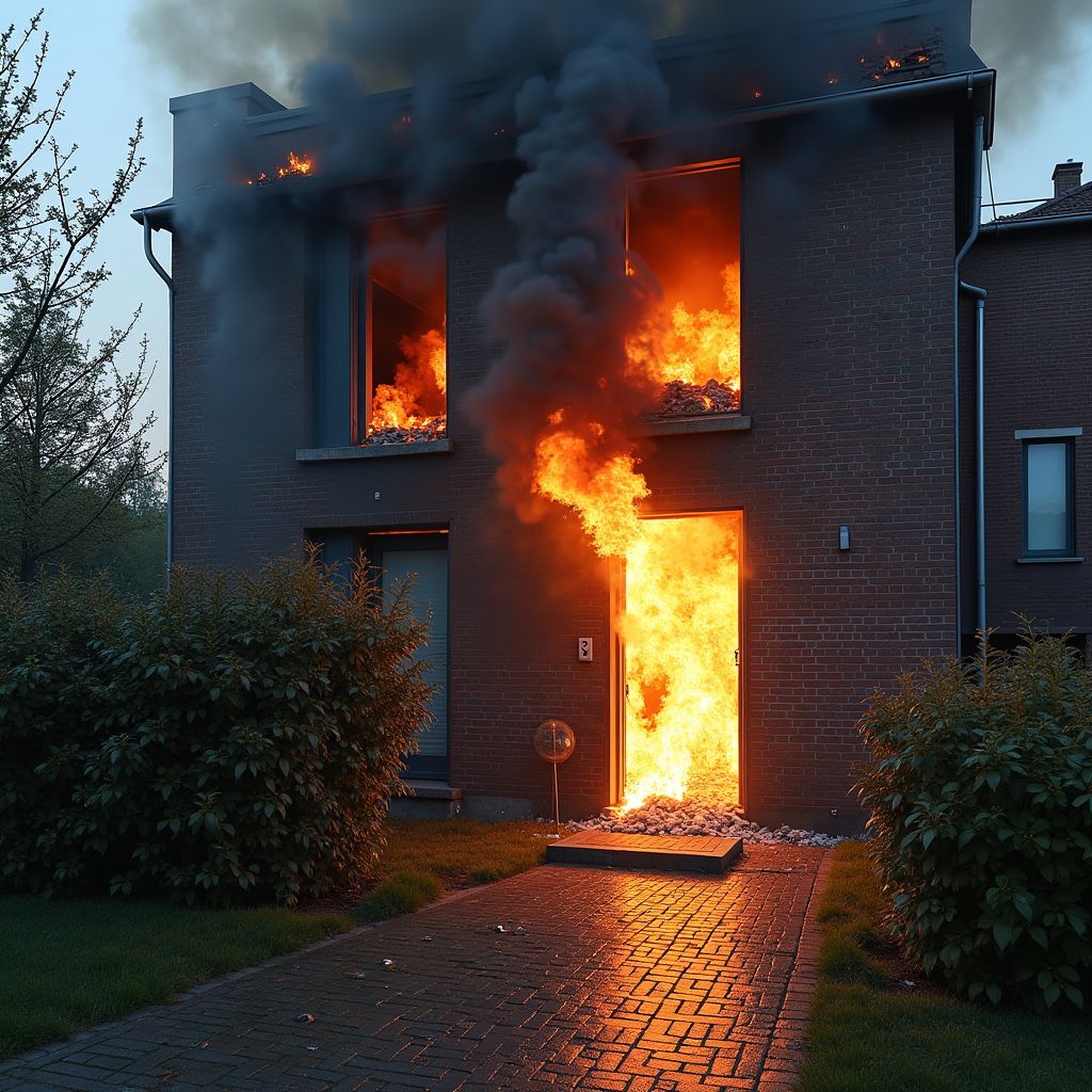 Explosie verwoest voordeur Eindhovens huis, bewoners ongedeerd