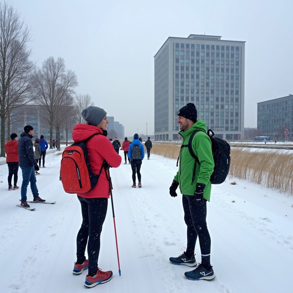 Populaire hardloopwedstrijd Eindhoven afgelast door extreme sneeuwval