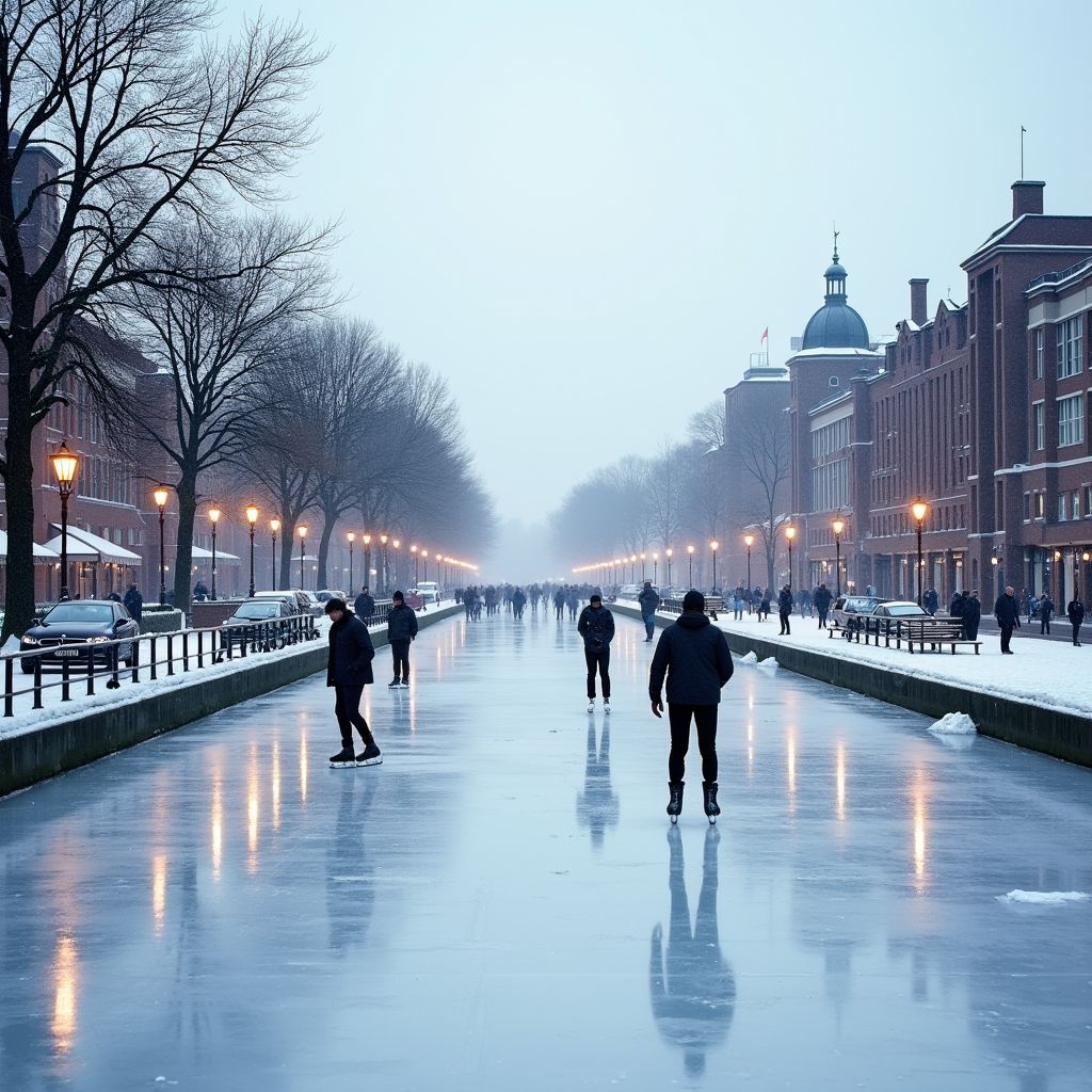 Natuurijs trekt duizenden schaatsers na zeldzame vriesperiode