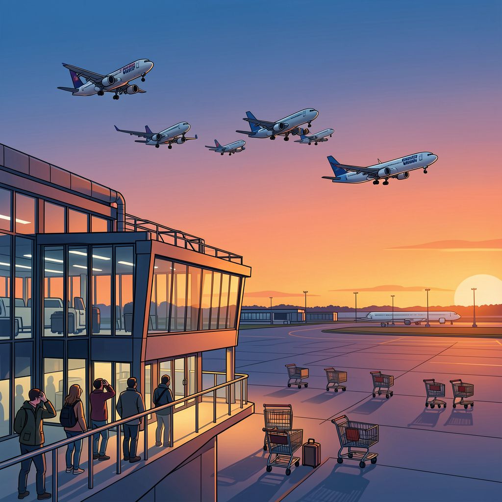 Zes Ryanair-vliegtuigen vertrekken zonder koffers vanaf Eindhoven Airport
