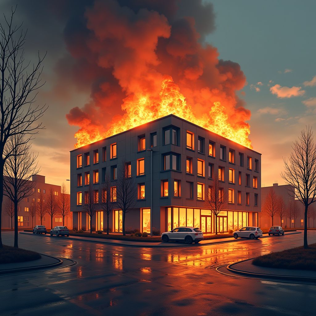 Gemeentehuis Waalre brandt af, dronken bestuurder crasht woning