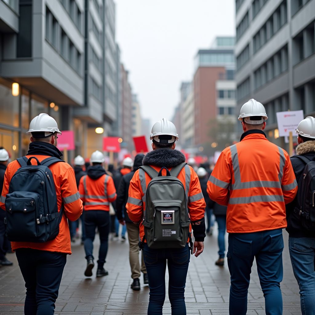 ASML-werknemers staken massaal tegen banenverlies in Veldhoven