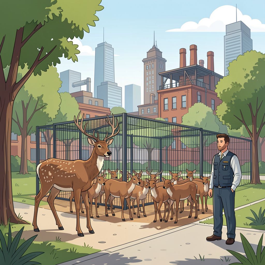 Ontsnapt hert keert vrijwillig terug naar hertenkamp