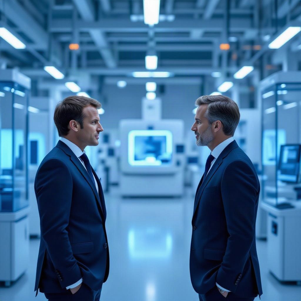Macron bezoekt chipgigant ASML voor overleg met premier Jetten