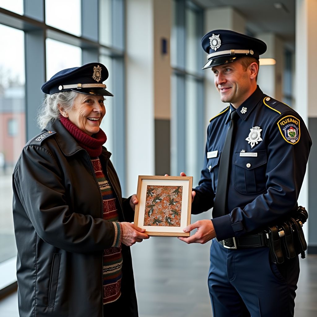 Gepensioneerde Jo (86) bedankt politie met zelfgemaakte kunstwerken