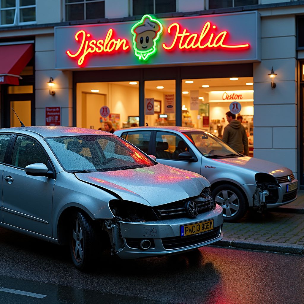 Dronken bestuurder ramt geparkeerde auto bij ijssalon Nuenen