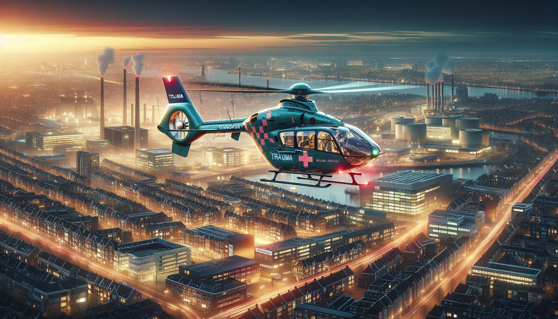 Traumahelikopter Volkel naar Eindhoven voor spoedhulp