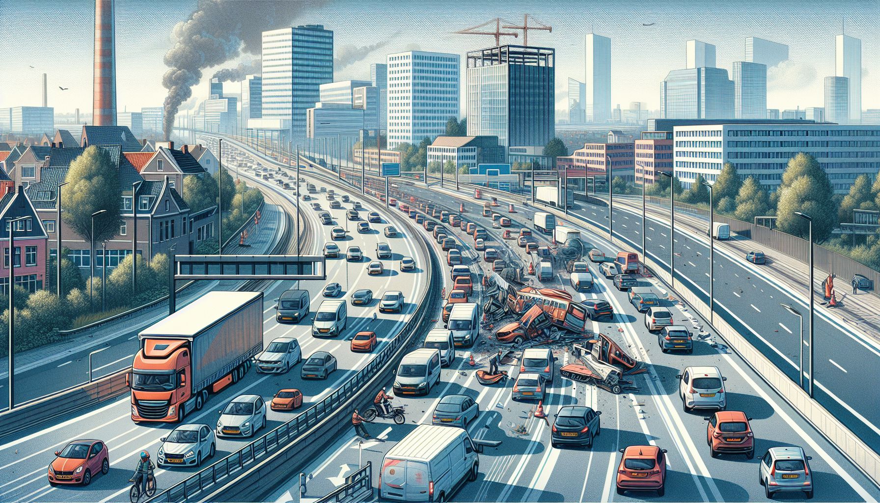 Verkeersongeval op A2 veroorzaakt flinke file bij Valkenswaard