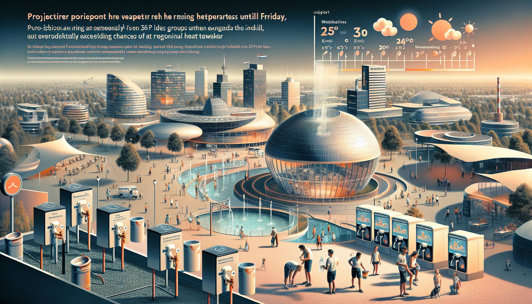 Eindhoven bereidt zich voor op hittegolf met temperatuurstijging