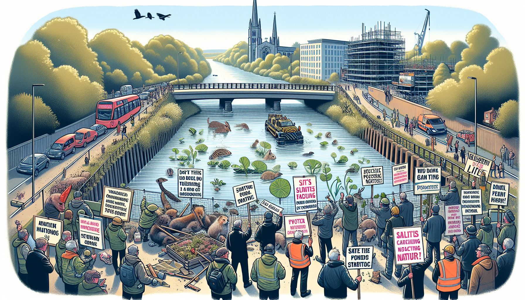 GroenLinks en Partij voor de Dieren verzetten zich tegen brug over Dommel