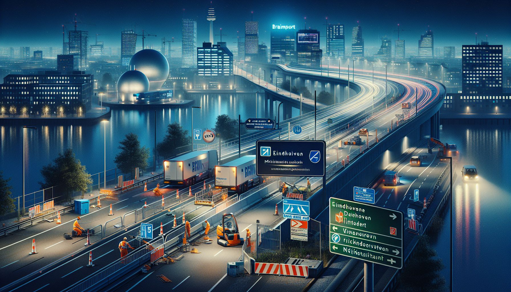 A50 en N2 's nachts afgesloten bij Eindhoven vanaf 15 september