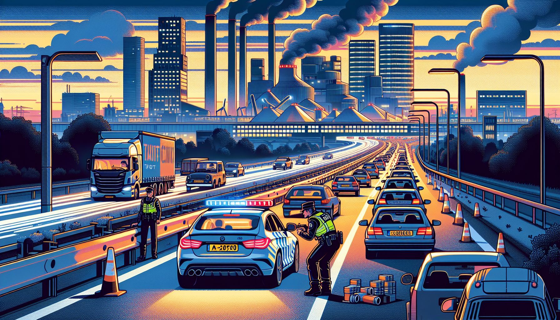 Politiecontrole op A270 Eindhoven-Helmond houdt avond lang aan