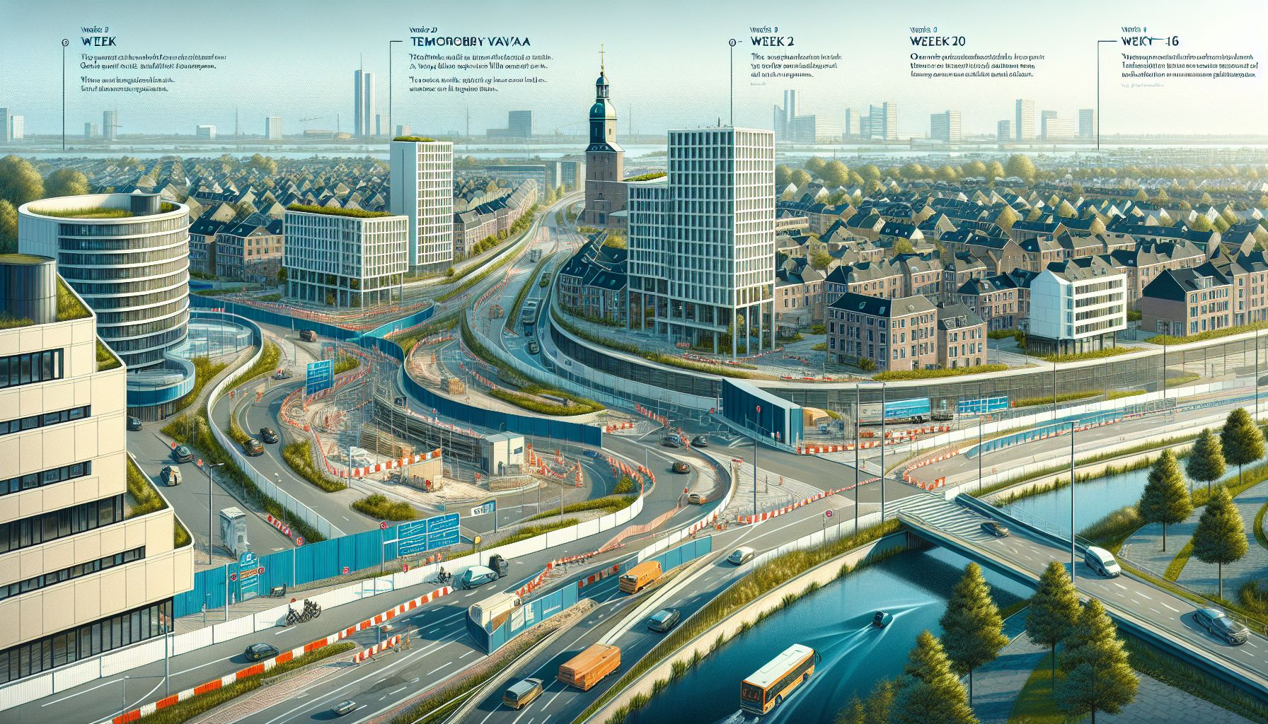Waalre Start Fase 2 Traverse Noord Bij Rotonde Heistraat