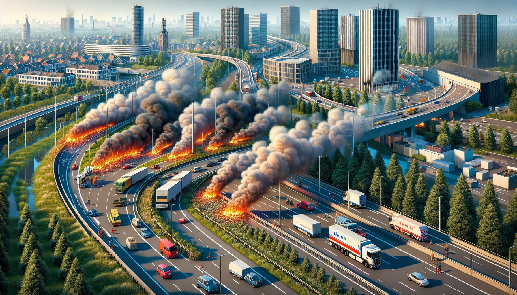 Brand Op A2 Boxtel Zorgt Voor Urenlange Wegafsluiting