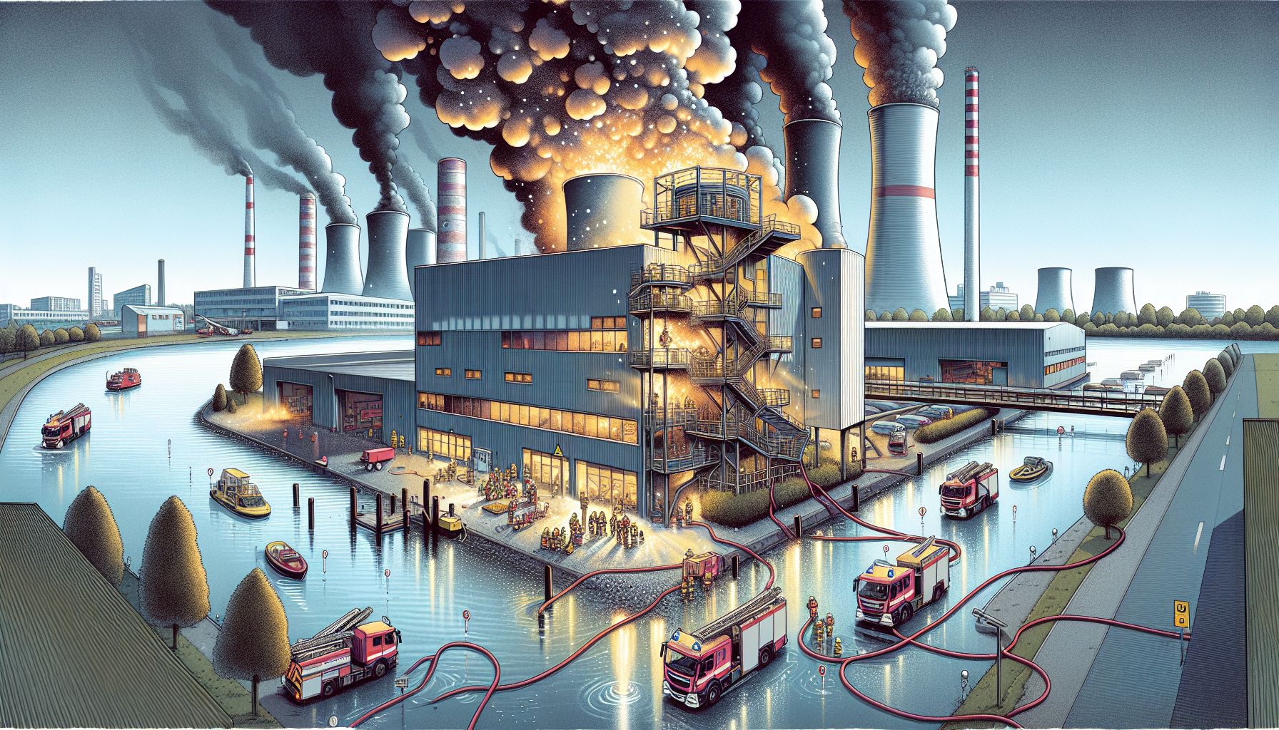 Rookontwikkeling op Ekkersrijt door chemische reactie in loods