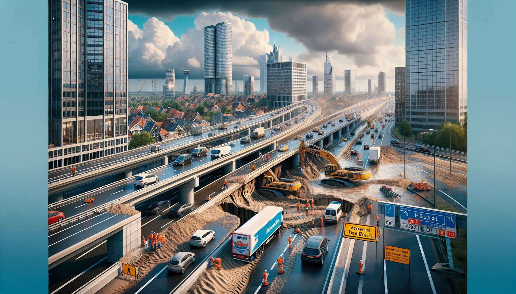 Verzakking A2 bij Boxtel zorgt voor verkeerschaos dit weekend