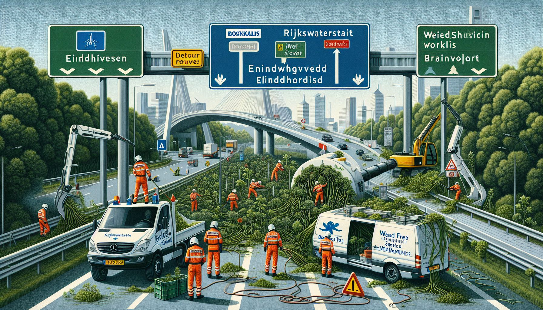 A2 bij Echt afgesloten voor verwijderen Japanse duizendknoop