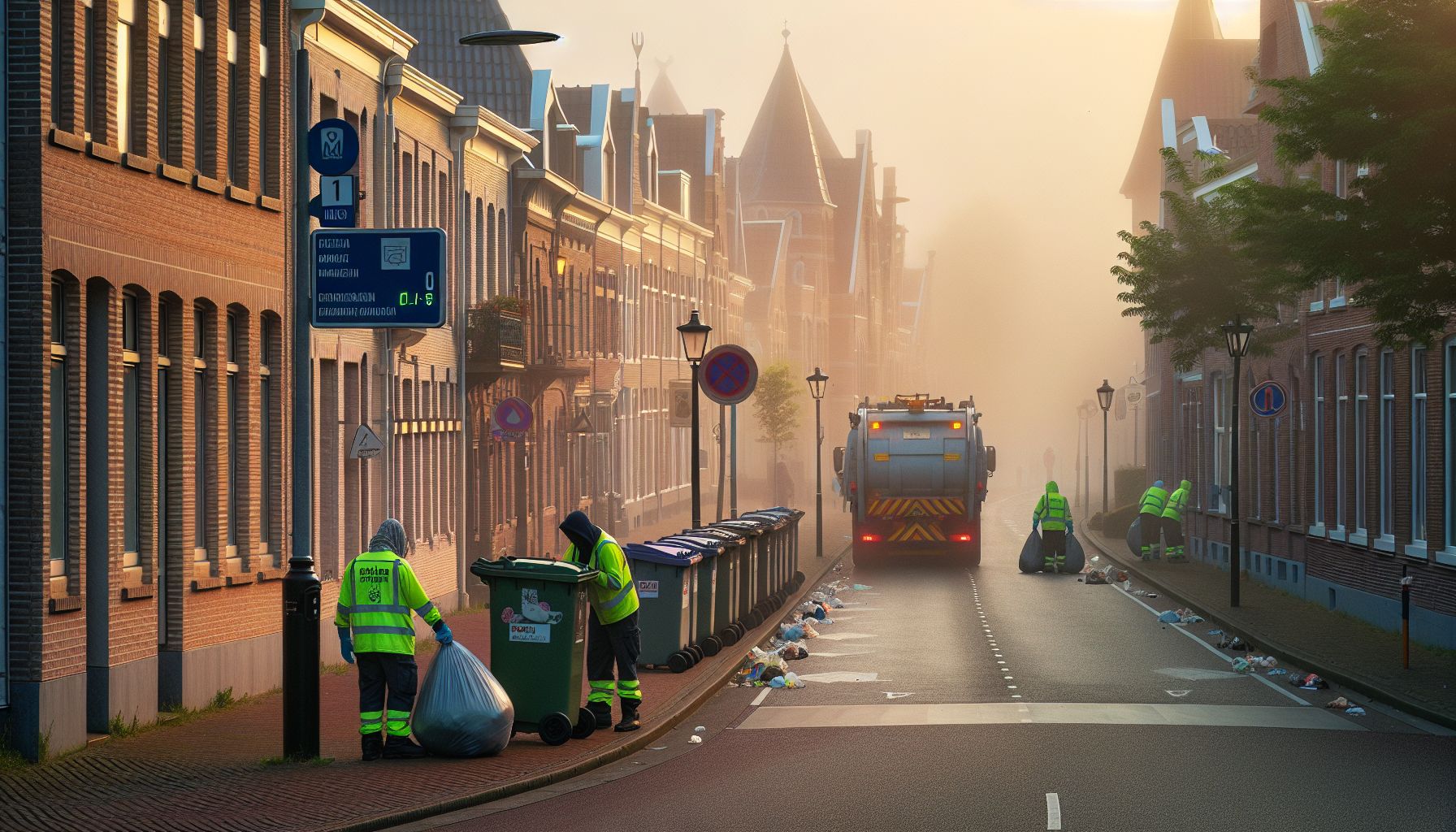 Afvalinzameling in Waalre start eerder door hittegolf