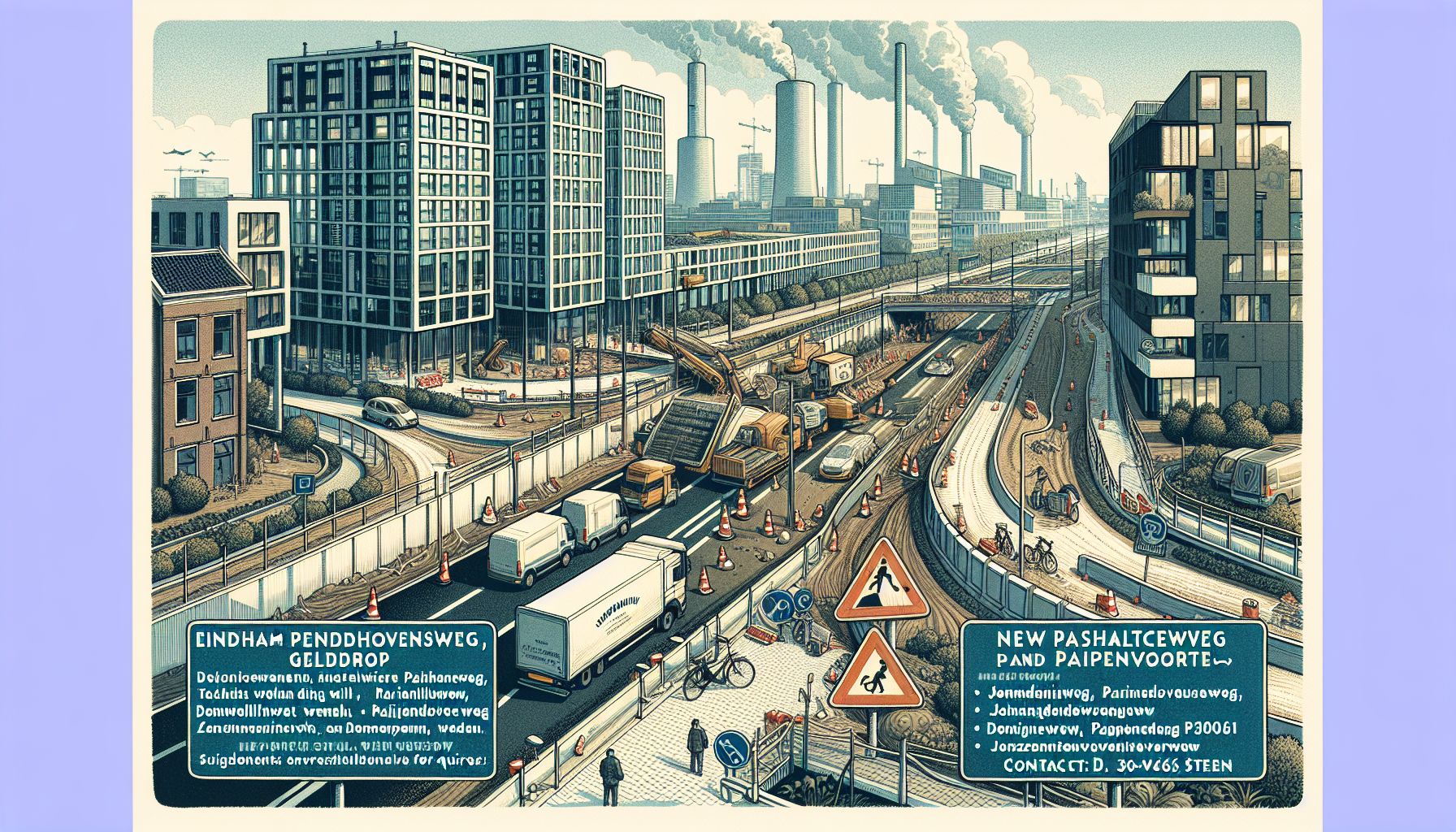 Asfaltwerkzaamheden Eindhovenseweg Geldrop starten eind maart