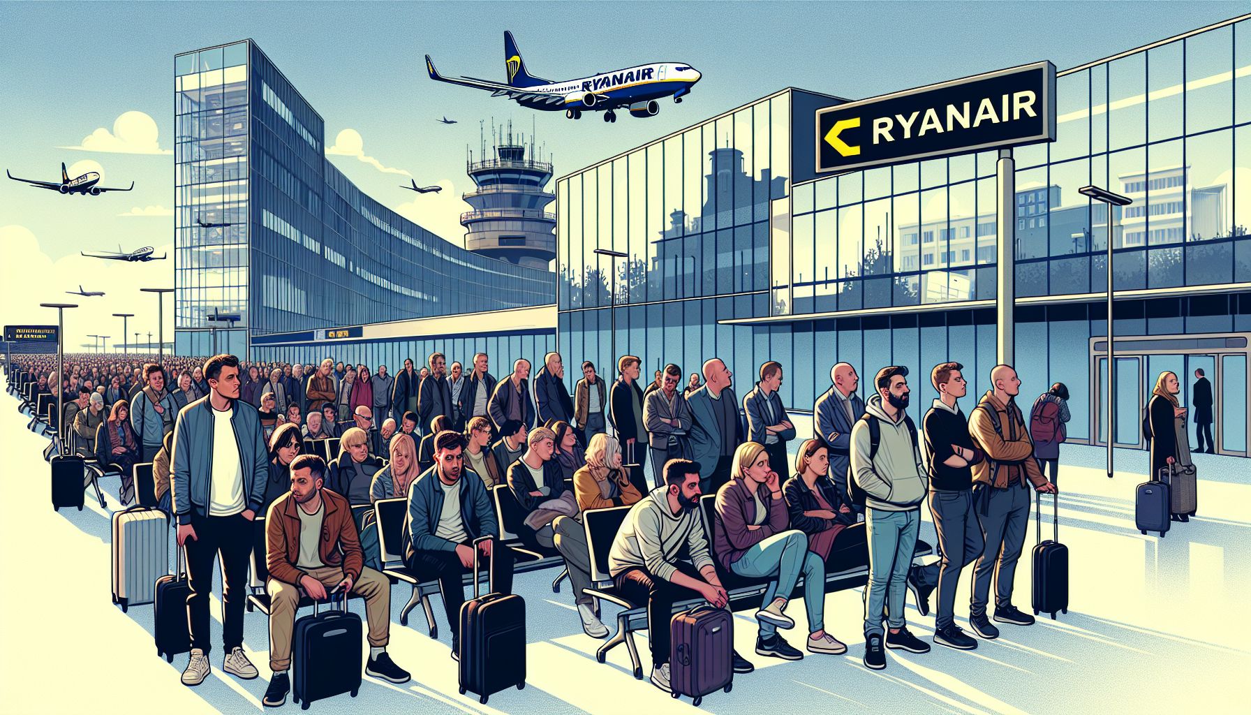 Ryanair-vluchten Eindhoven stuiten op lange wachttijden door personeelstekort