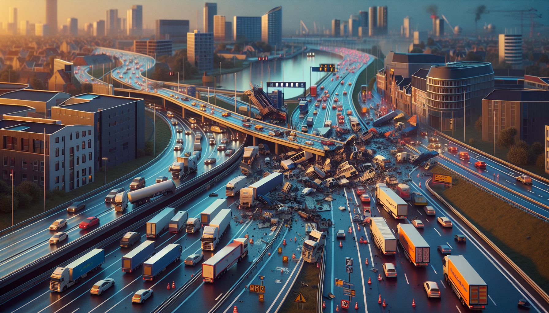 Ongeluk op A2 bij Eindhoven veroorzaakt lange vertraging