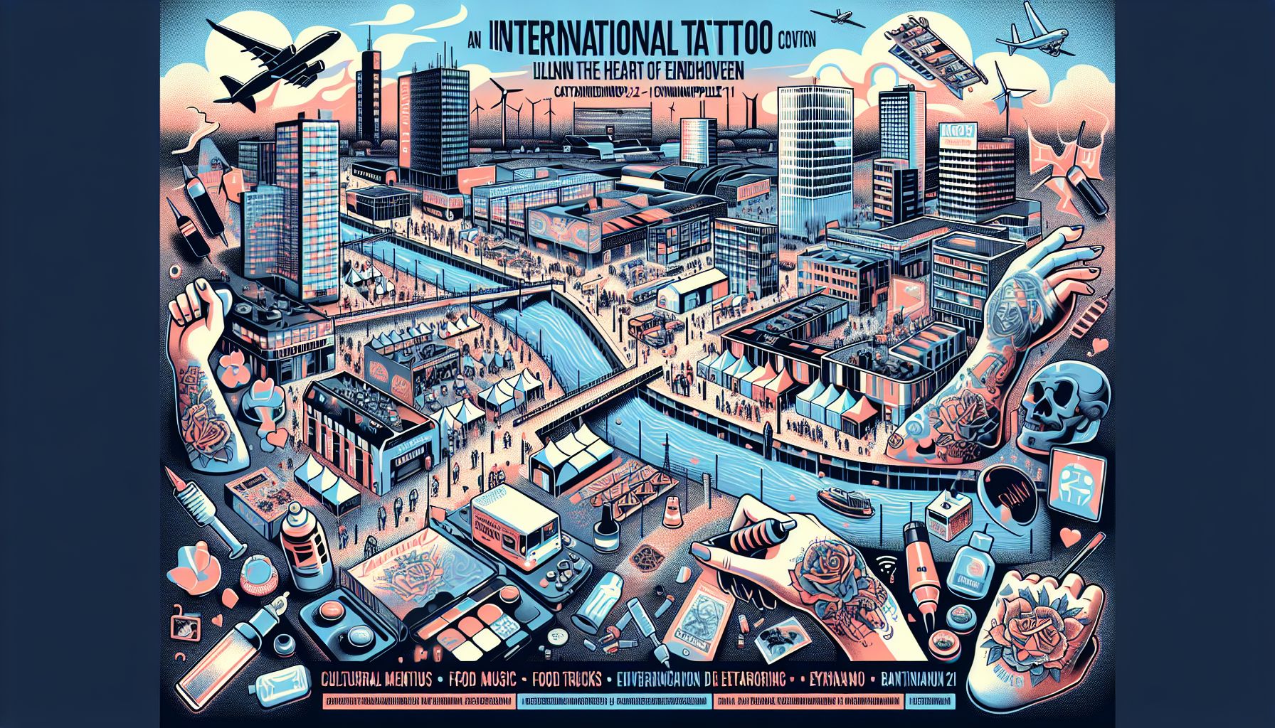 Internationale Tattoo Conventie verlicht hart van Eindhoven