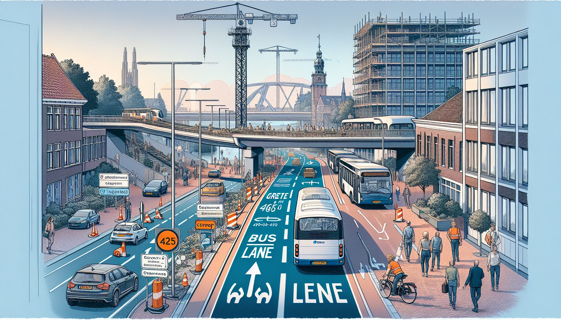 Nieuwe busbaan Mierloseweg in Geldrop krijgt vorm