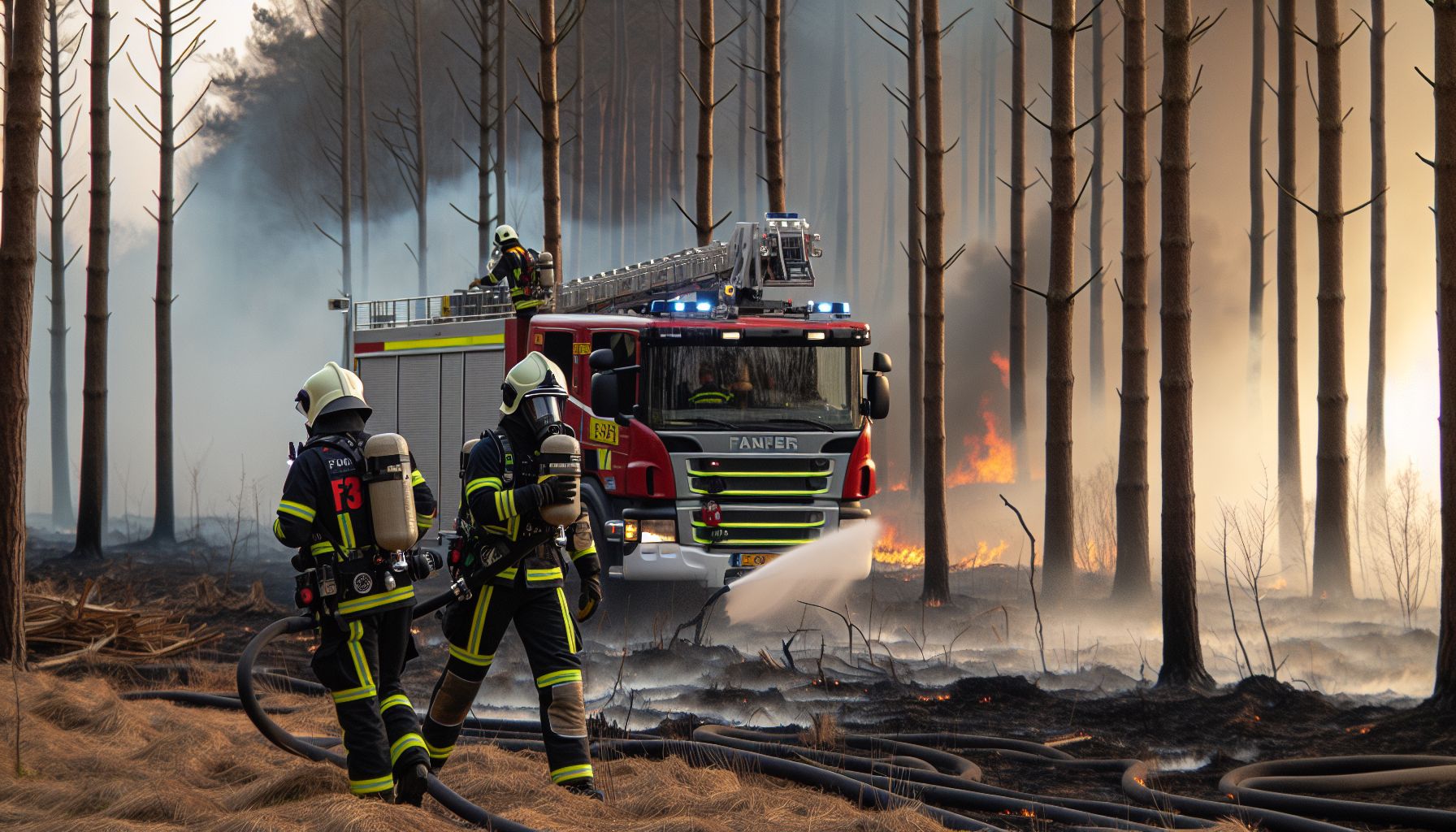 Brandweer blust drie vuurhaarden langs A2 bij Leende
