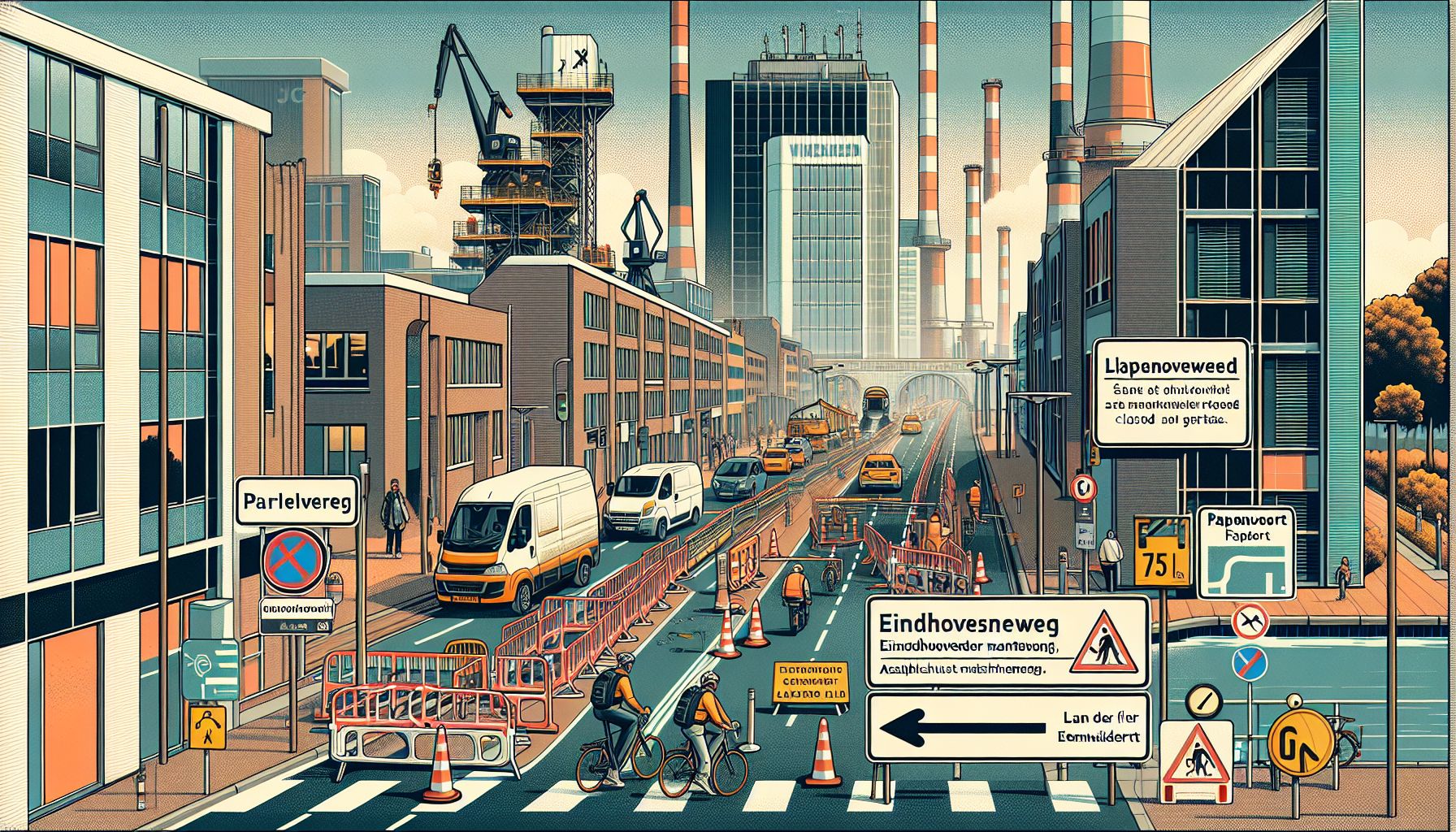 Verkeerhinder op Eindhovenseweg Geldrop door Asfaltonderhoud