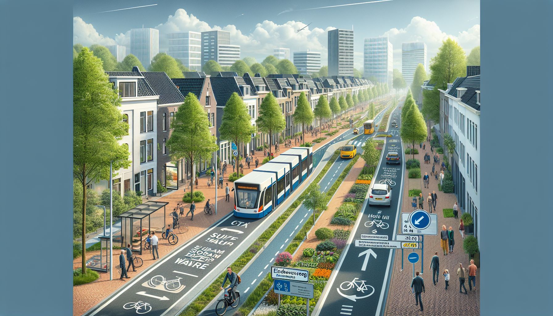 Vernieuwde Eindhovenseweg in Waalre nu veilig en groen