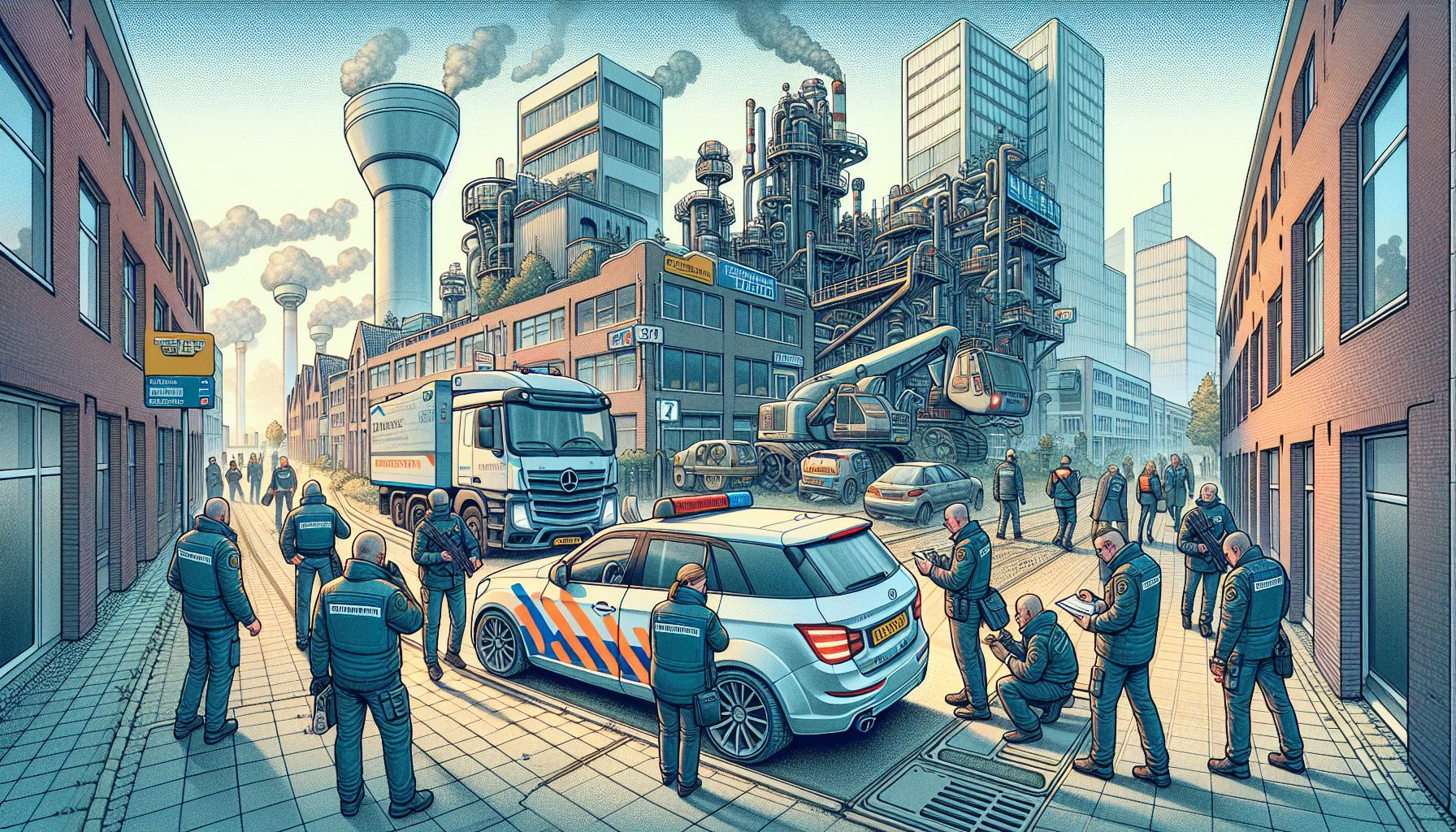 Kempen Interventie Team inspecteert bedrijventerrein 't Broek op veiligheid