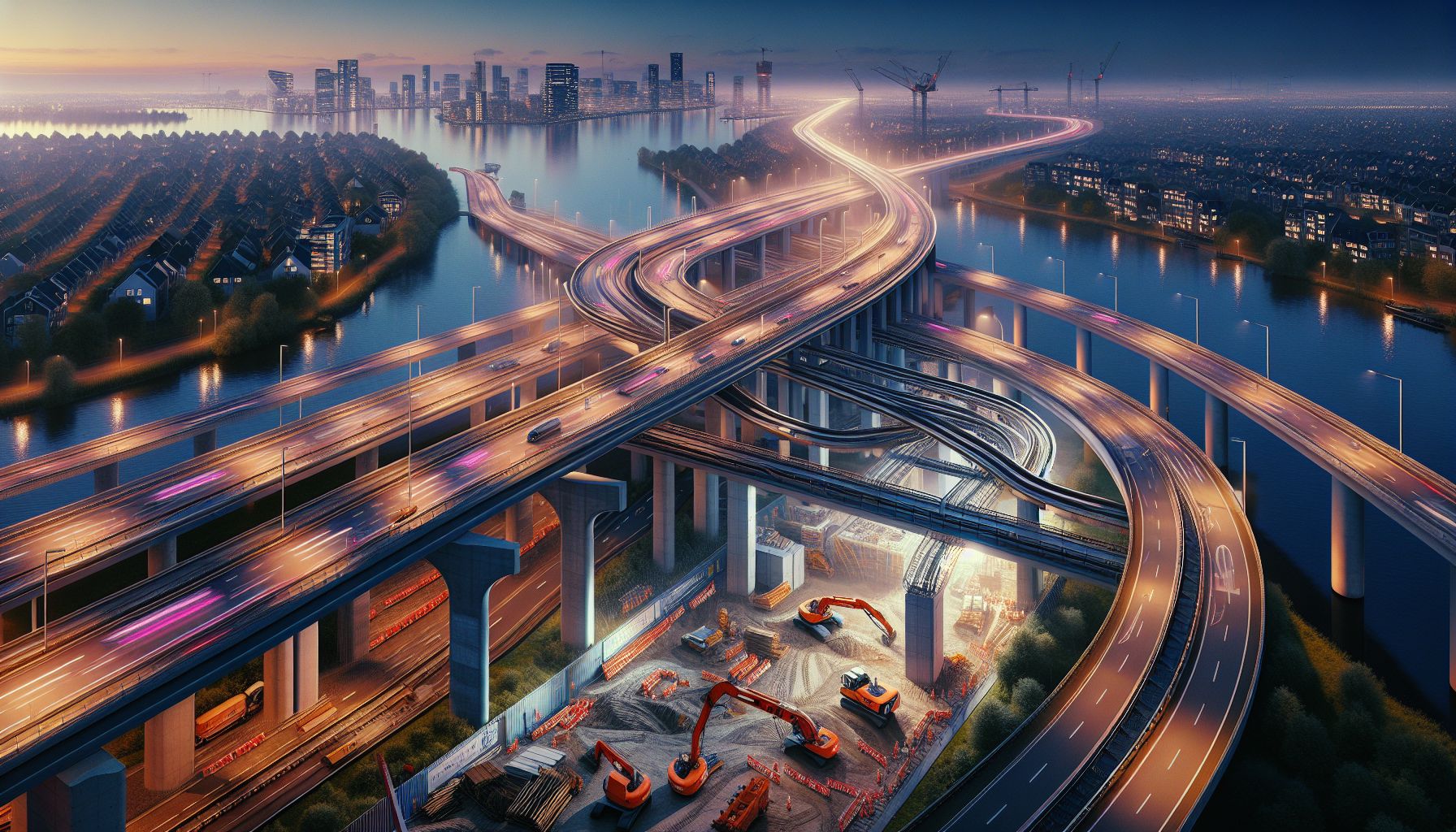 A50 Q-boog bij Ekkersrijt krijgt dringend onderhoud in avond