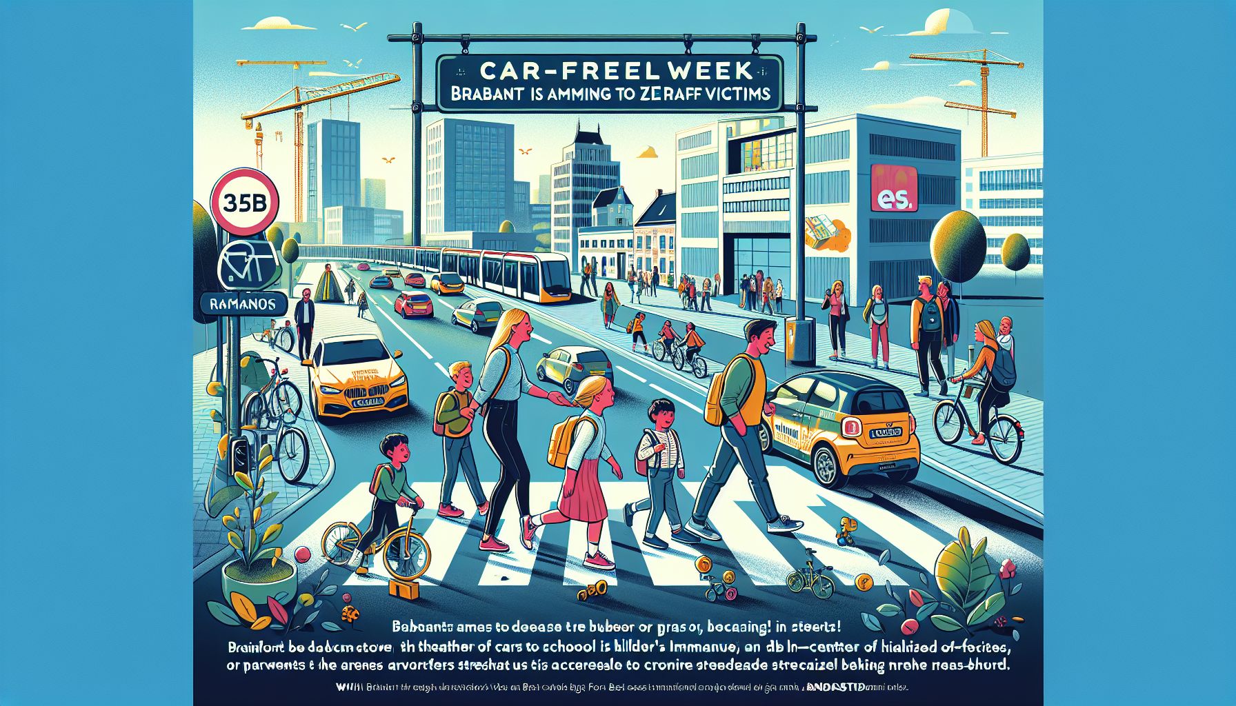 Autoloze Schoolweek zet kinderen in beweging in Best