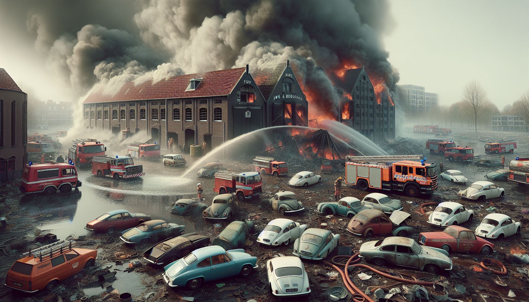 Brand verwoest oldtimers en witgoed in Son en Breugel