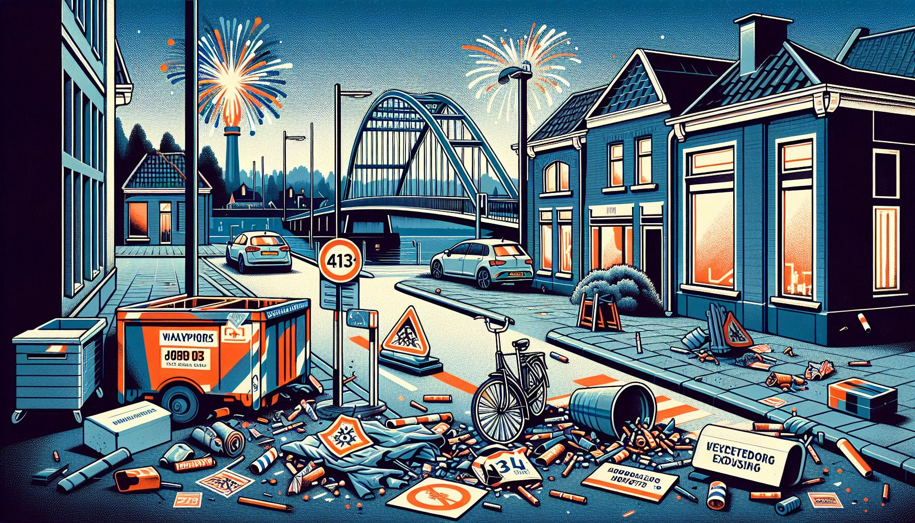 Gemeente Waalre kampt met forse vuurwerkschade na jaarwisseling