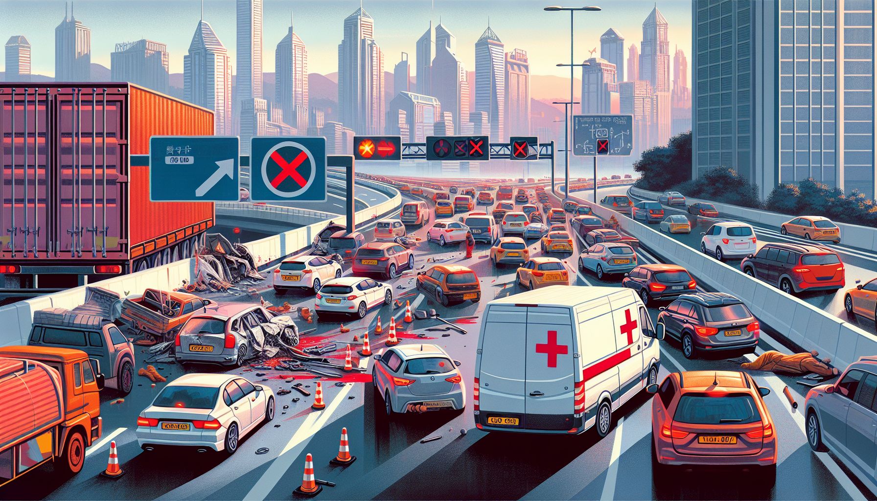 Verkeerschaos op A2 door ongeval en negeren van rood kruis