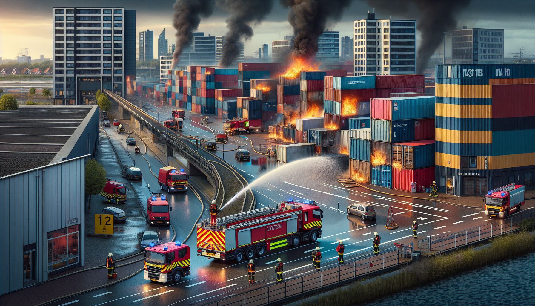 Brandweer Son en Breugel blust containerbrand op Ekkersrijt