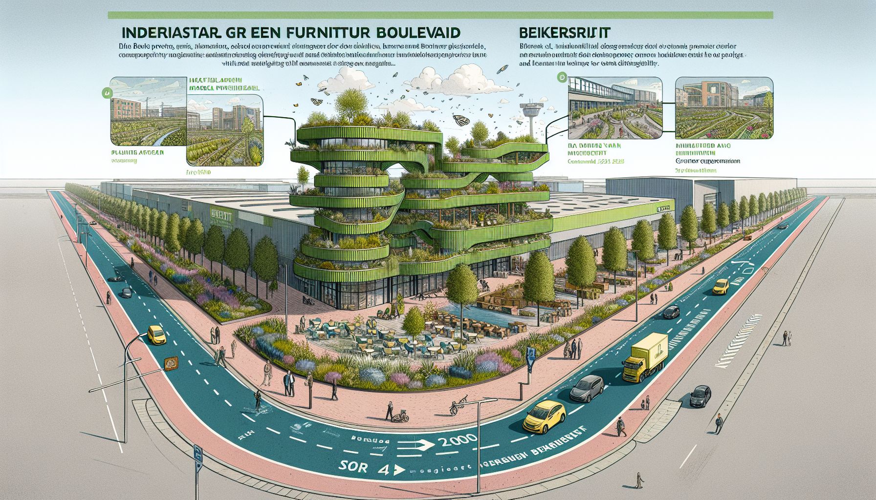 Ekkersrijt transformeert meubelsboulevard met kleurrijk groen