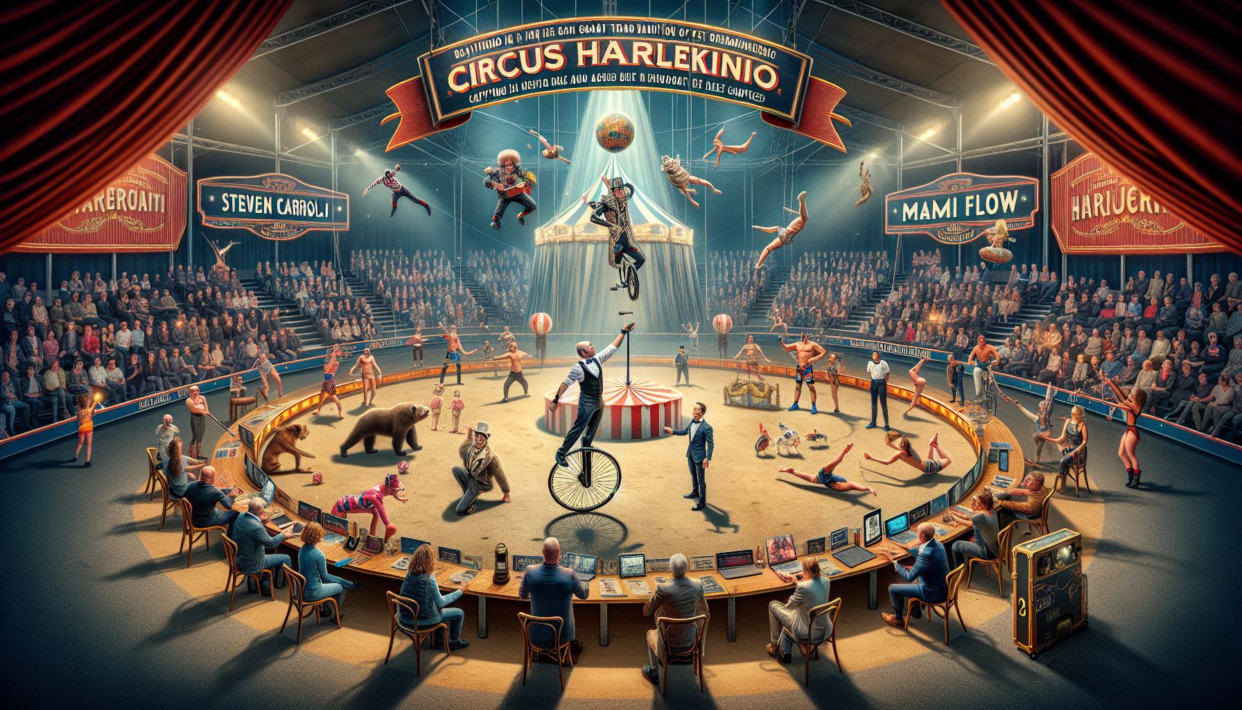 Circus Harlekino Verrast Son en Breugel Met Internationale Acts