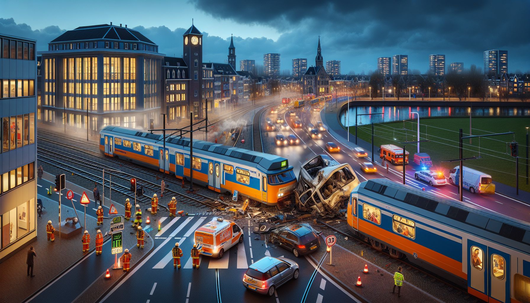 Trein rijdt auto aan in Eindhoven, treinverkeer gestopt