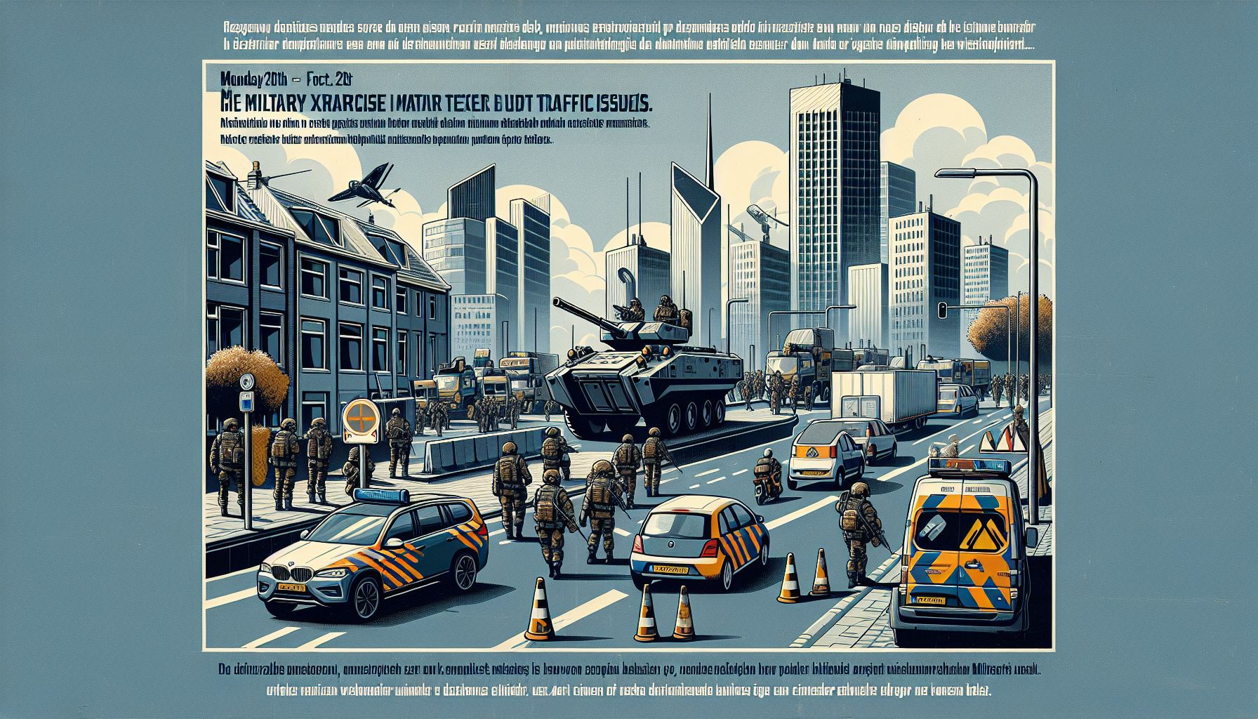 Militaire oefening veroorzaakt verkeershinder in Waalre