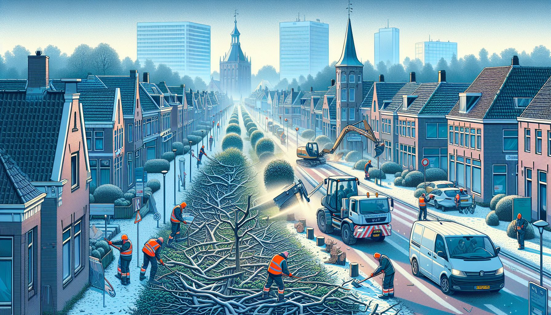 Wintersnoei in Waalre veroorzaakt mogelijk verkeershinder