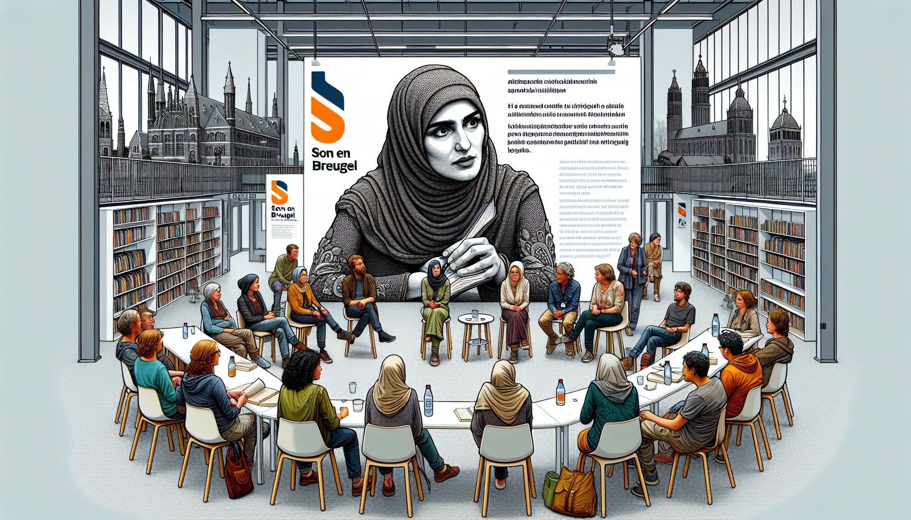 Leonieke Baerwaldt bezoekt schrijverscollectief in Son en Breugel