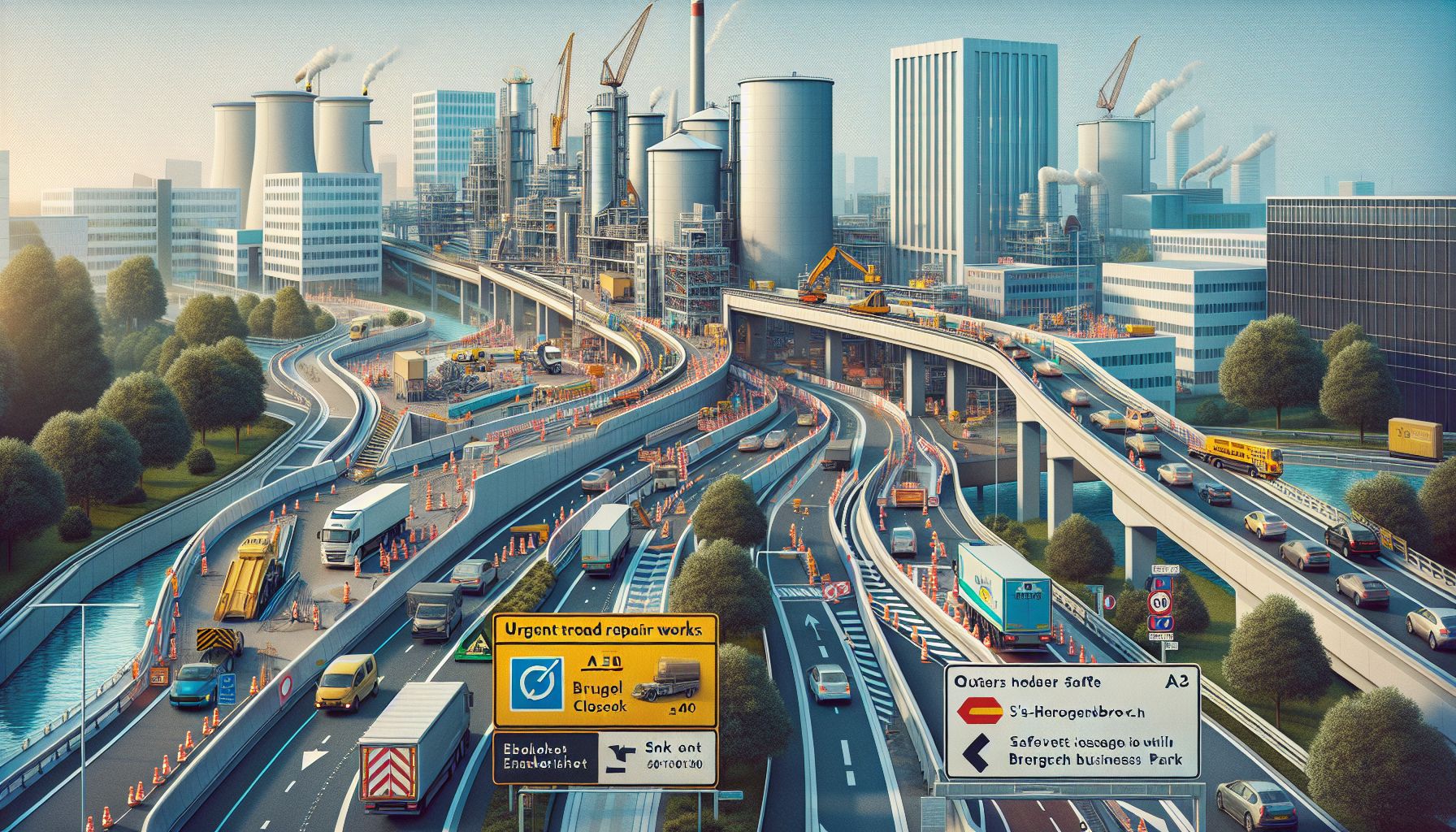 Spoedwerkzaamheden Q-boog A50 veroorzaken verkeershinder